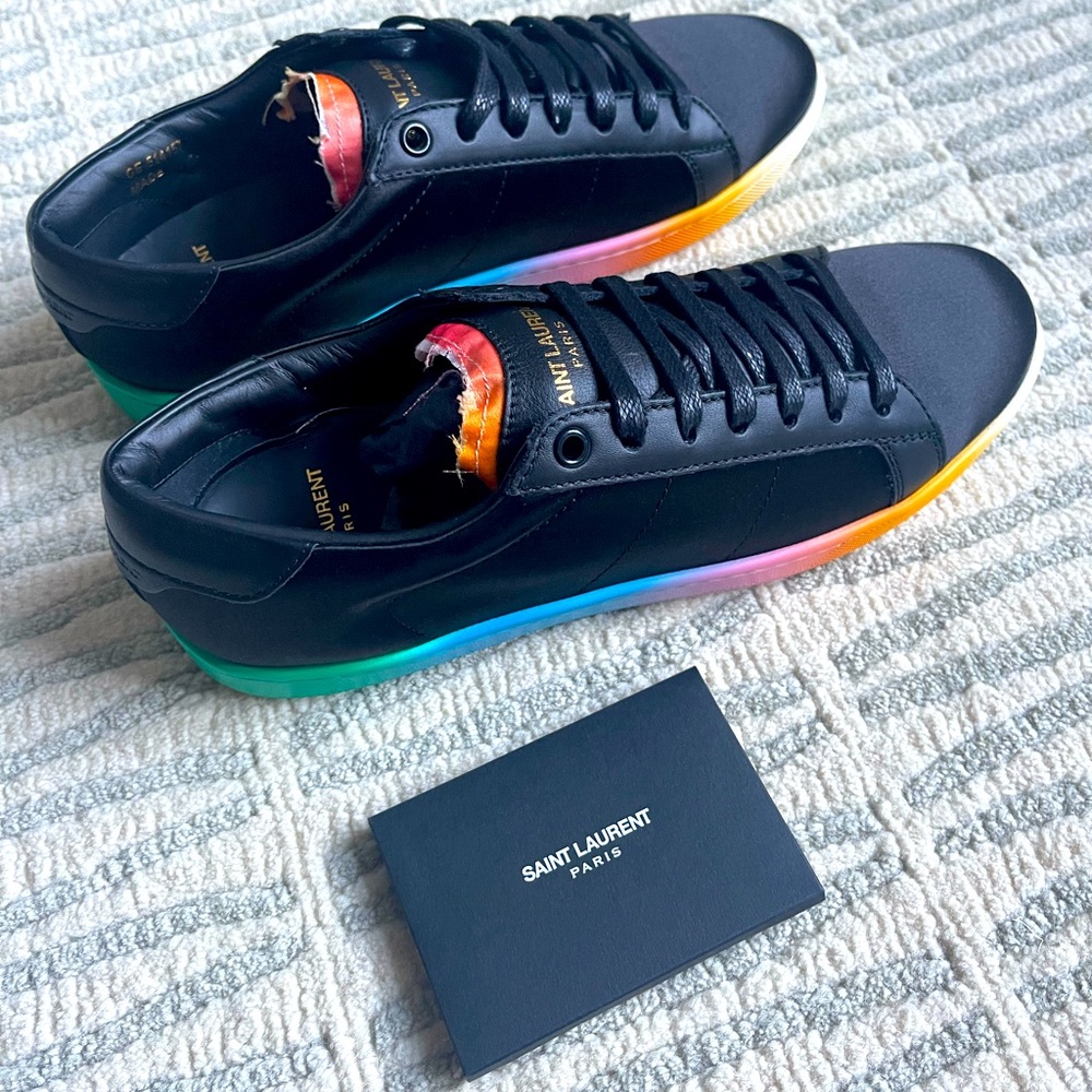 Size 37 - Saint Laurent Women SL-01 Rainbow Courtside